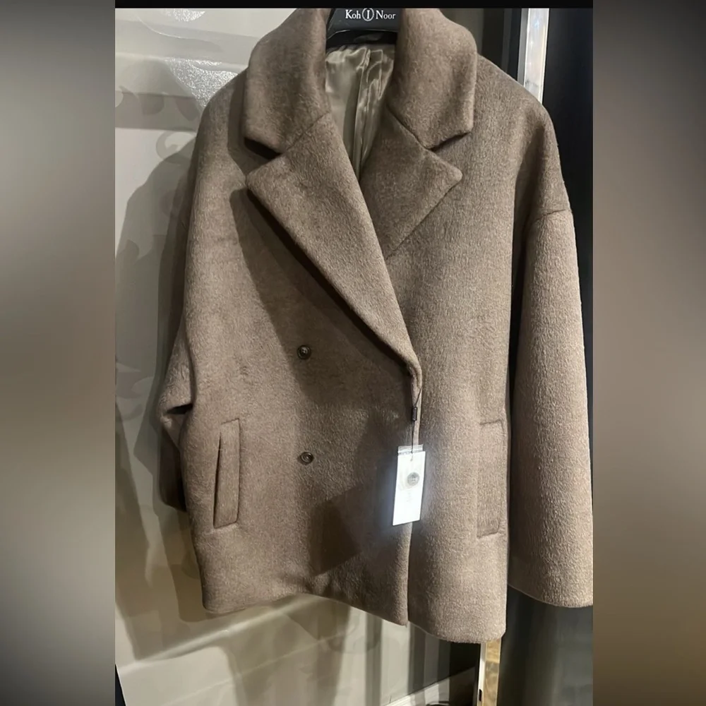 NWT 2nd Day calisa brushed wool brown Coat - Picture 6 of 8